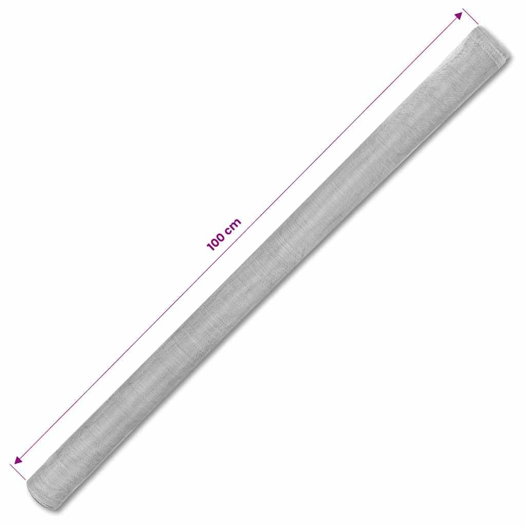 Aluminum Mesh Screen 39.4"x196.9" Silver I61810