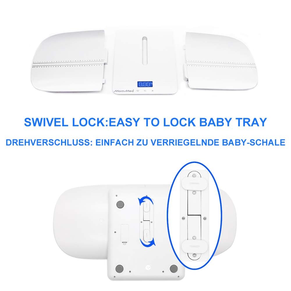 Baby Scale with Hold Function, Blue Backlight, Weight and Height Track X608