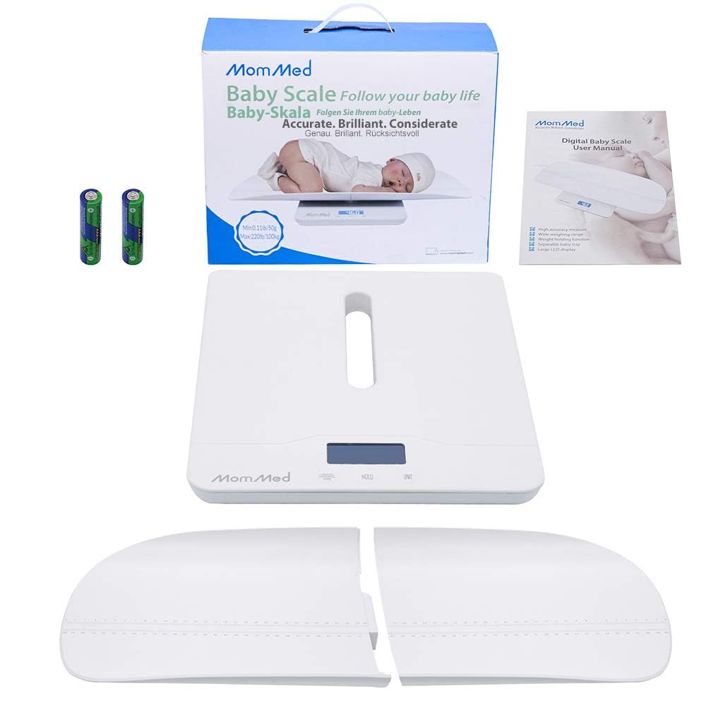 Baby Scale with Hold Function, Blue Backlight, Weight and Height Track X608
