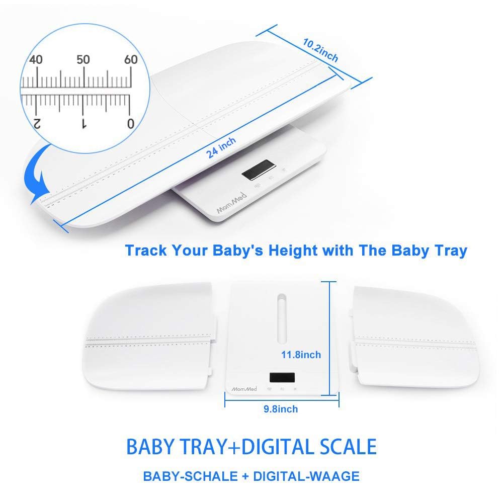 Baby Scale with Hold Function, Blue Backlight, Weight and Height Track X608