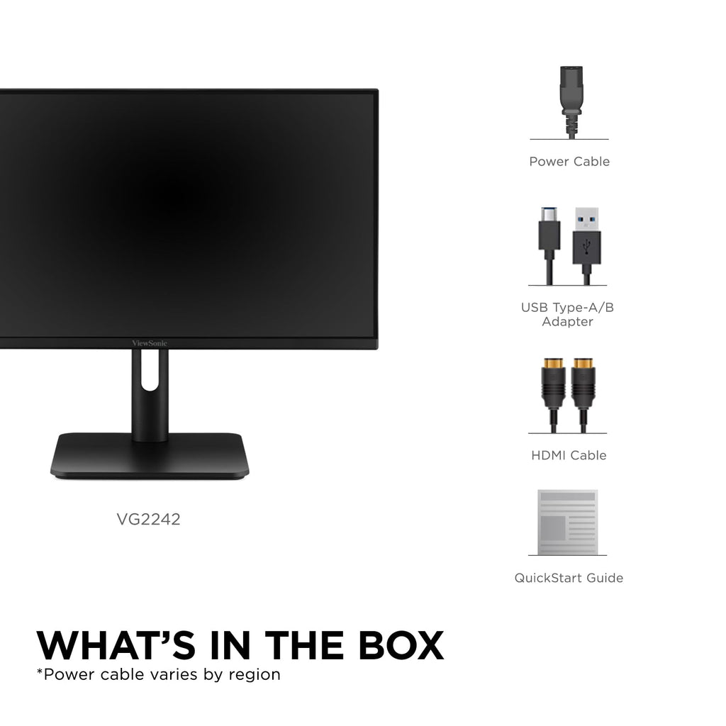 22 Inch 1080p VA Monitor with HDMI DisplayPort VGA USB X819377