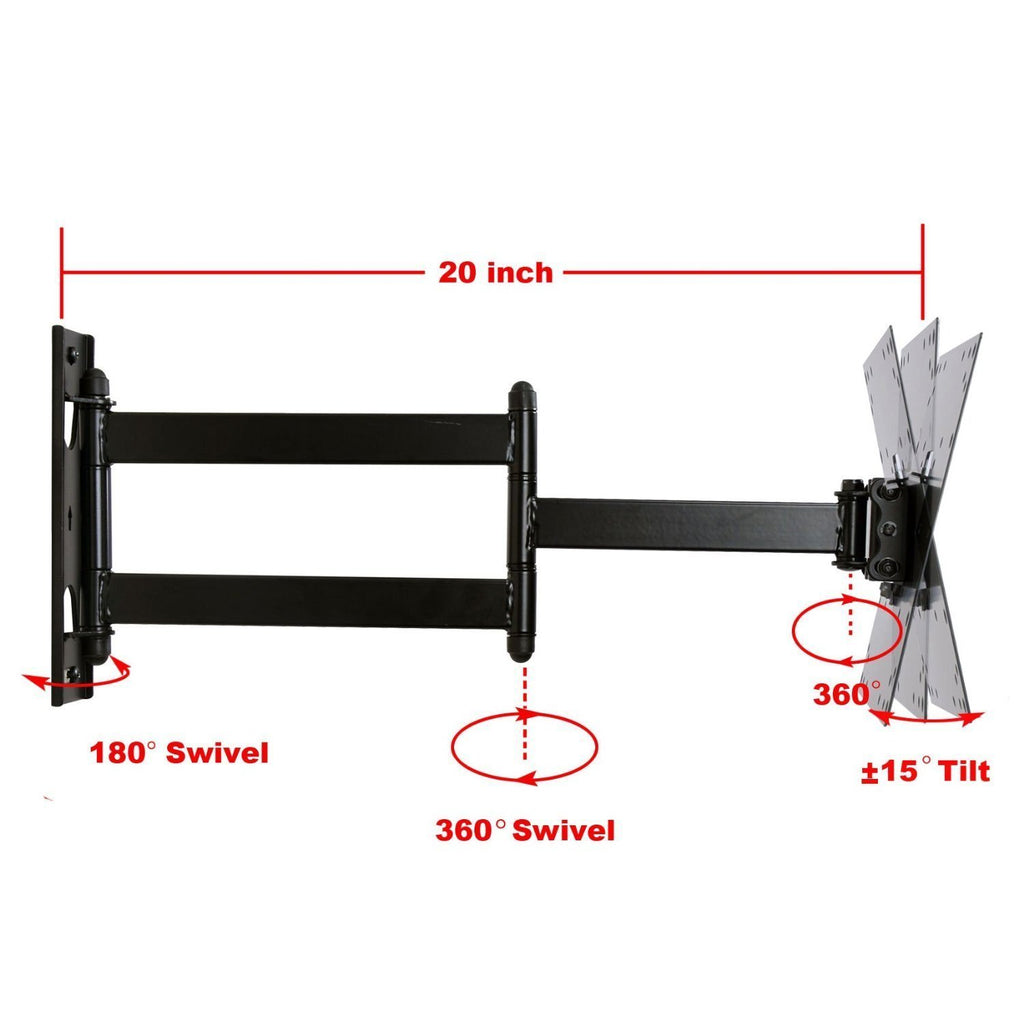 Single Stud Swing Arm TV Wall Mount W1716