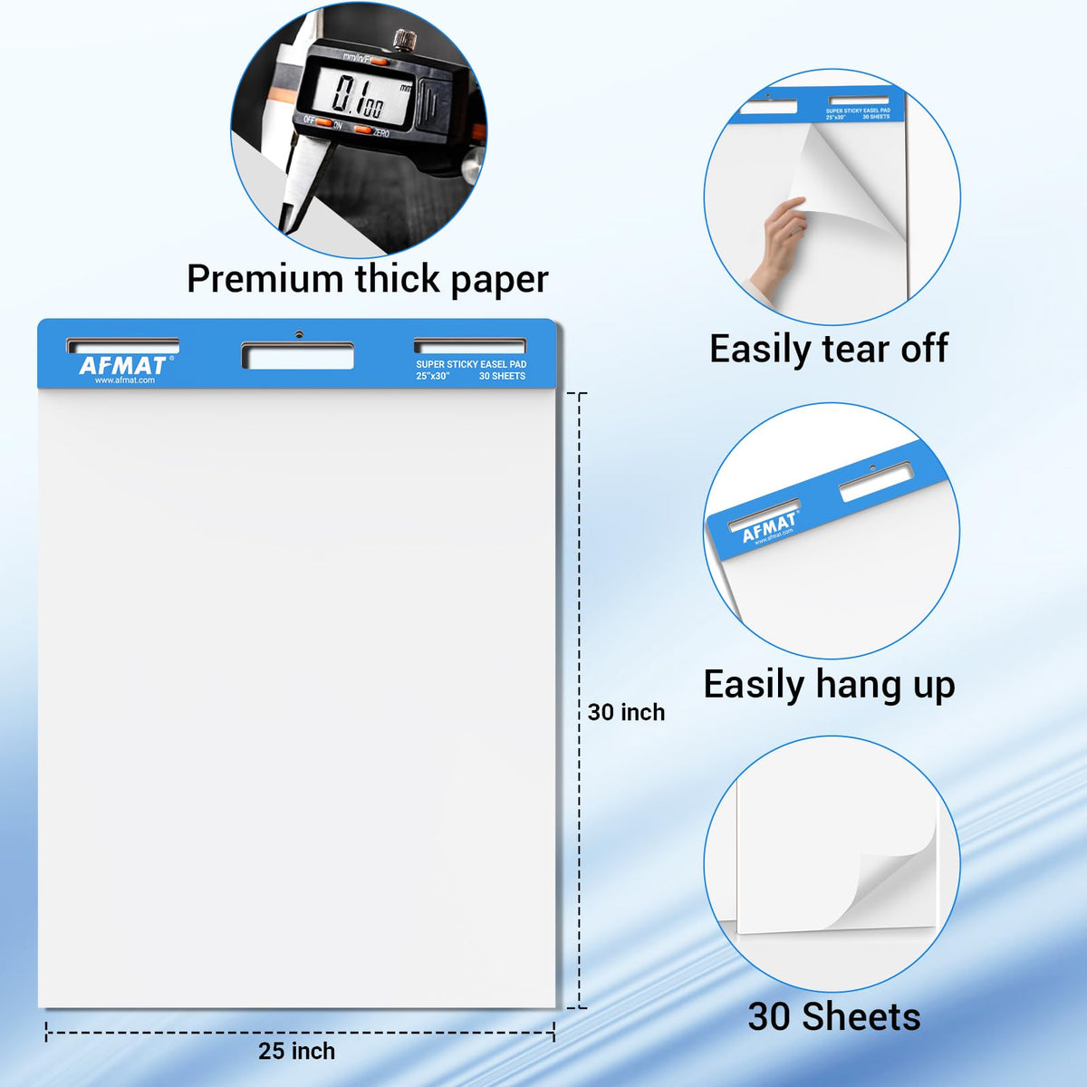 Sticky Easel Pads 25 in x 30 in 30 Sheets 5 Pads J46885