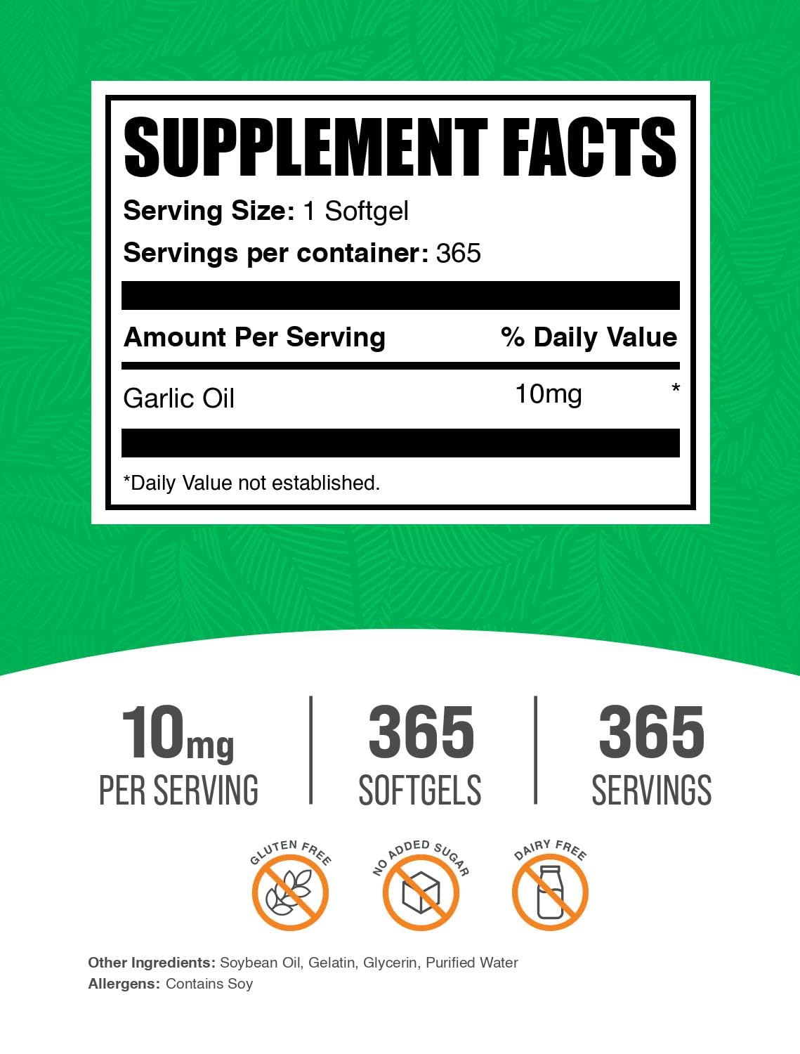 Garlic Oil Softgels 365 Count Q255