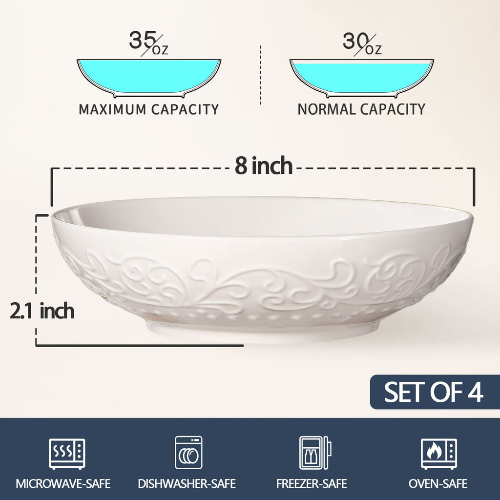 42oz Ceramic Ramen Bowl Set of 4 Y743081