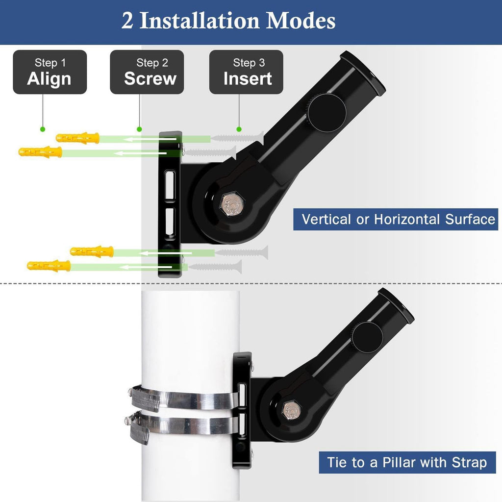 Flag Pole Holder Aluminum Alloy Bracket U9485