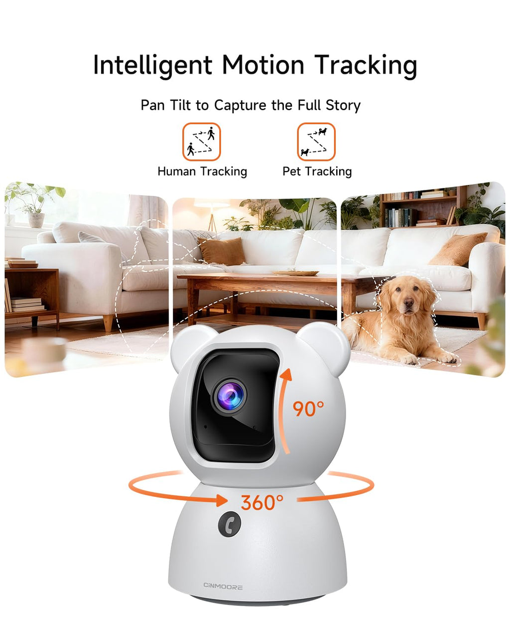 2 Pack 2.5K Indoor Security Cameras with Pan Tilt Night Vision 2-Way Audio L80826