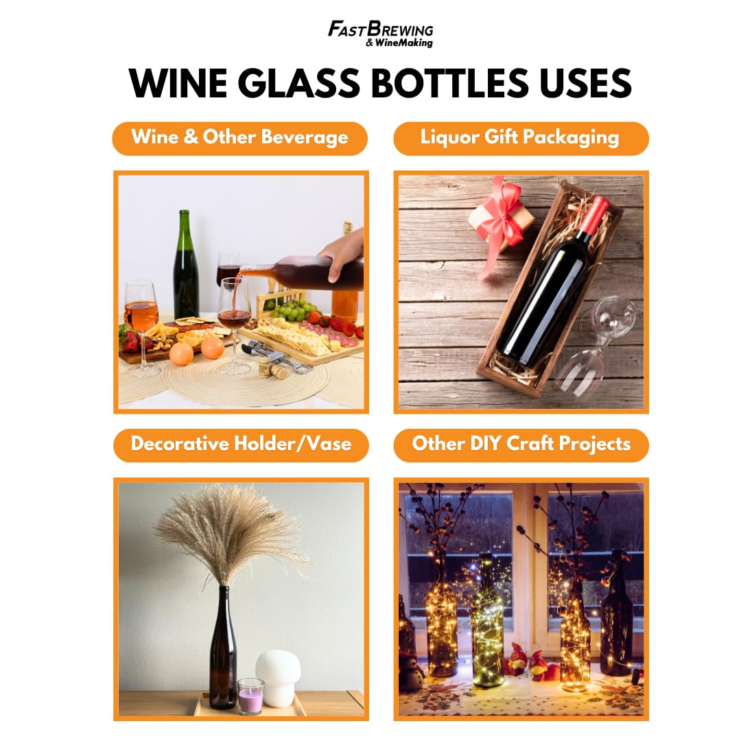 750ml Glass Bottle With Cork 6-Pack F339299