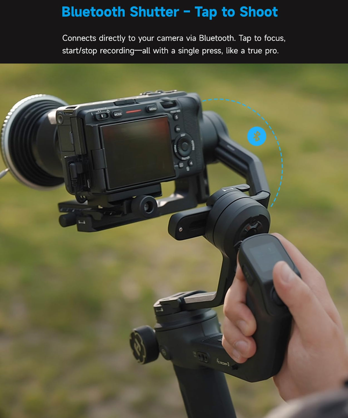 3-Axis Gimbal Stabilizer with AI Tracking and Detachable Handle G538