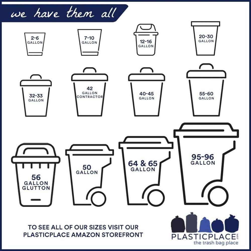 Heavy Duty Black 40-45 Gallon Trash Bags 100 Count 1.5 Mil Y926