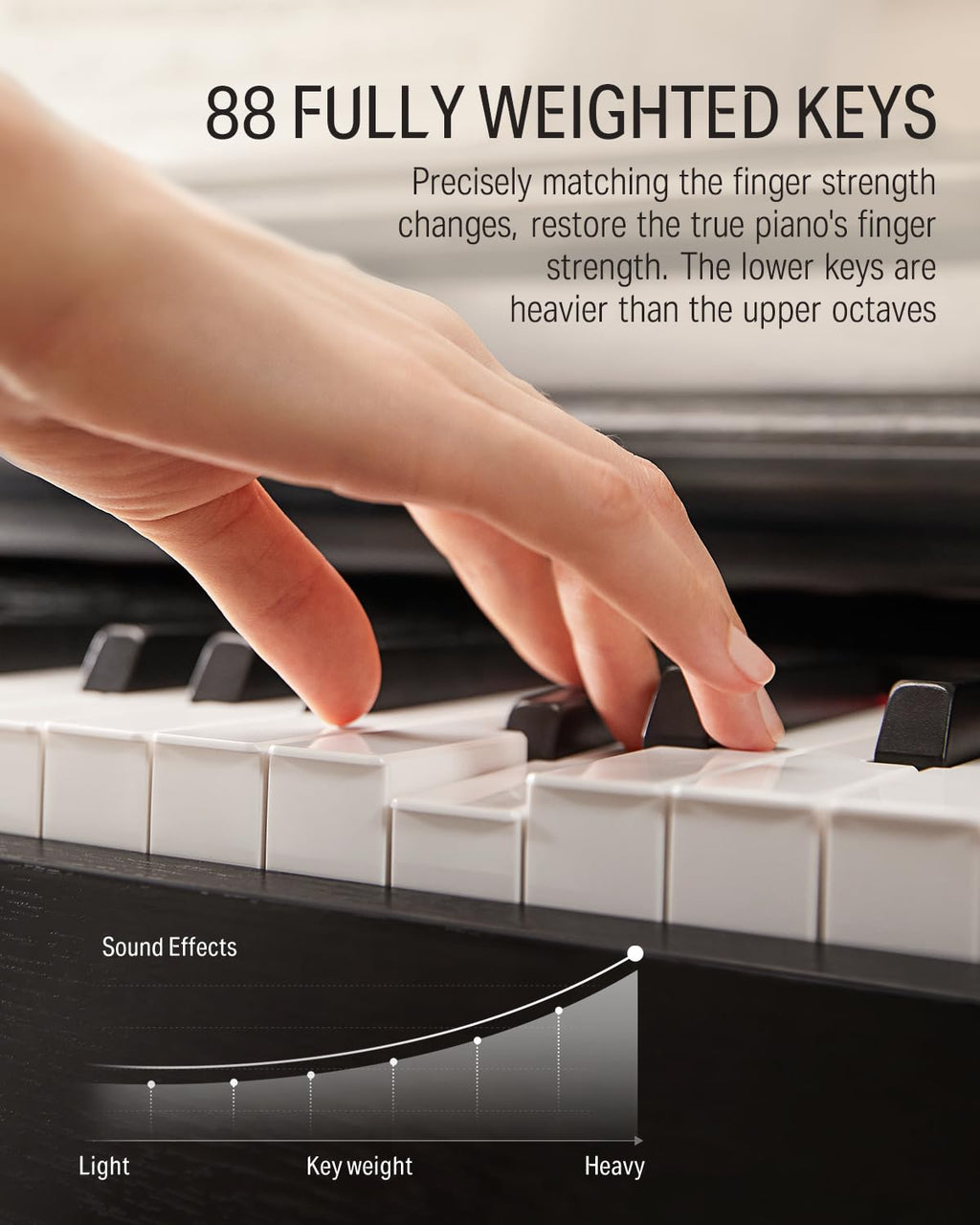 88-Key Weighted Action Digital Piano with Storage Bench F93125