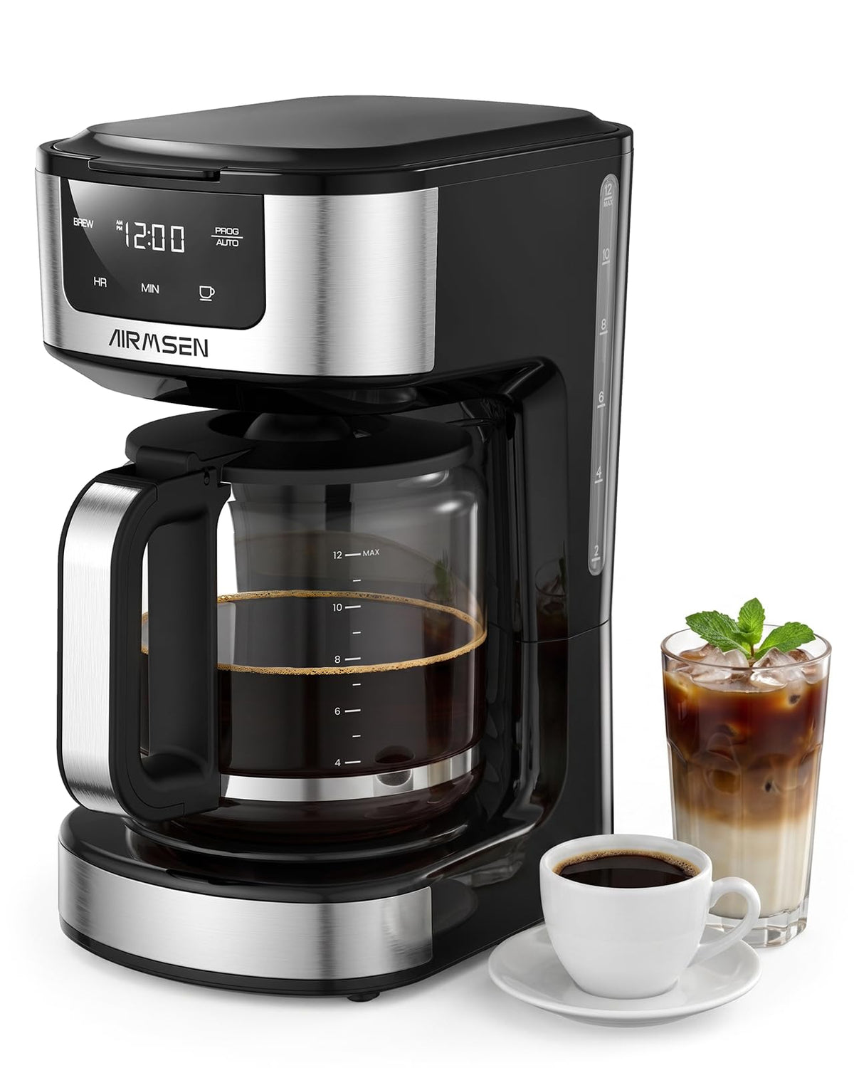 12-Cup Programmable Drip Coffee Maker L1254