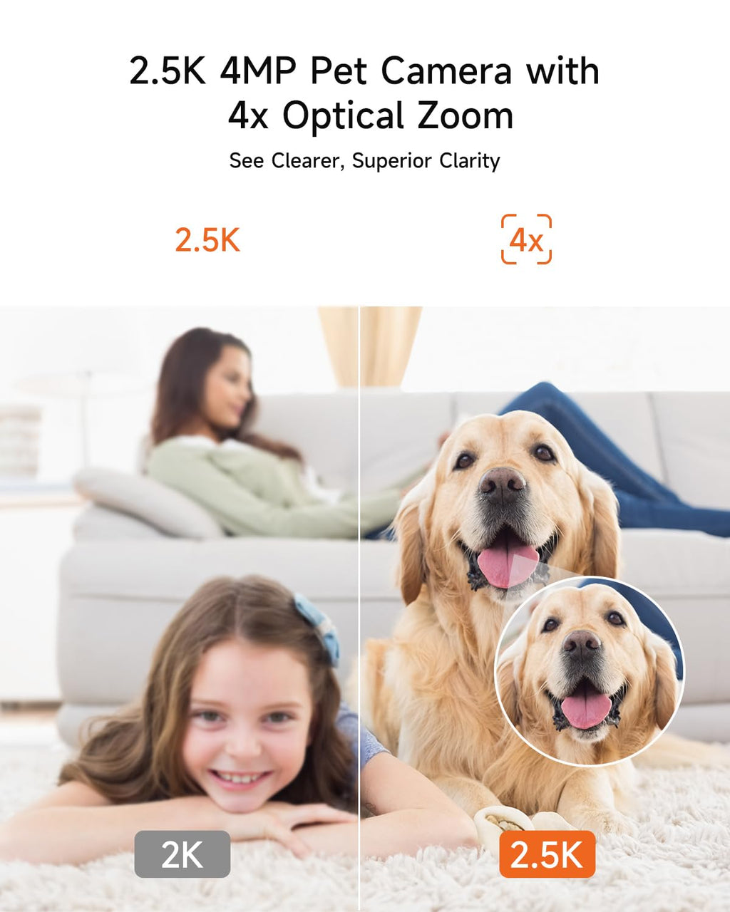 2 Pack 2.5K Indoor Security Cameras with Pan Tilt Night Vision 2-Way Audio L80826