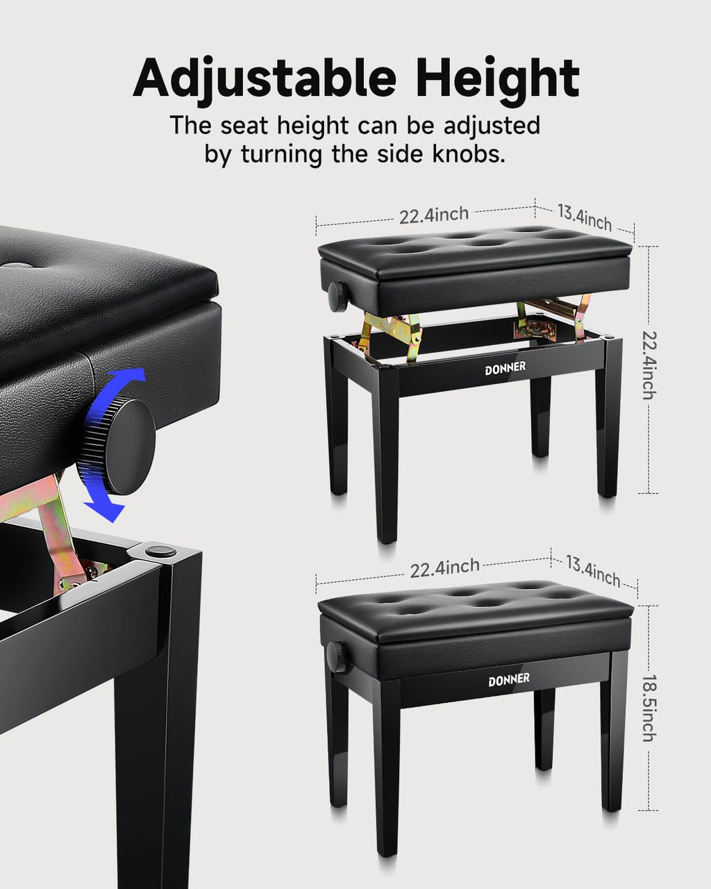 88-Key Weighted Action Digital Piano with Storage Bench F93125