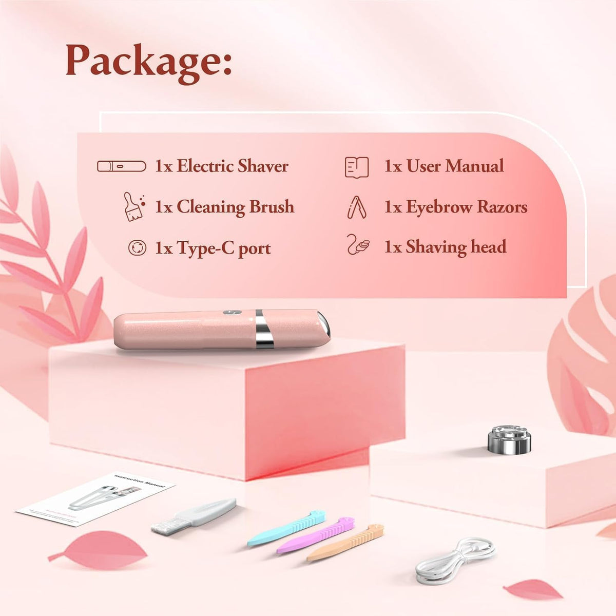 2 in 1 USB Rechargeable Epilator Y4227