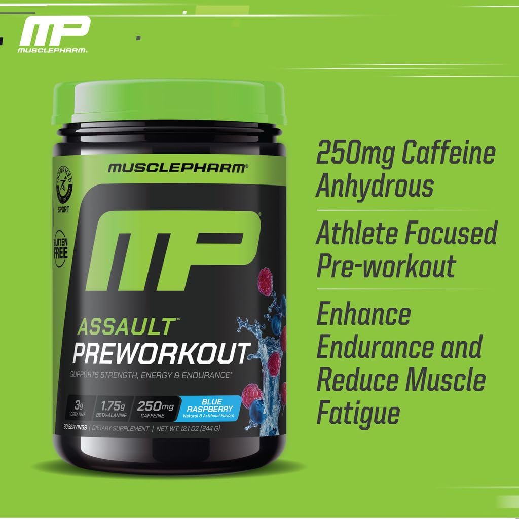 Blue Raspberry PreWorkout Powder 30 Servings V7957