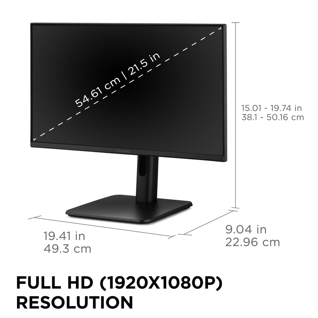 22 Inch 1080p VA Monitor with HDMI DisplayPort VGA USB X819377