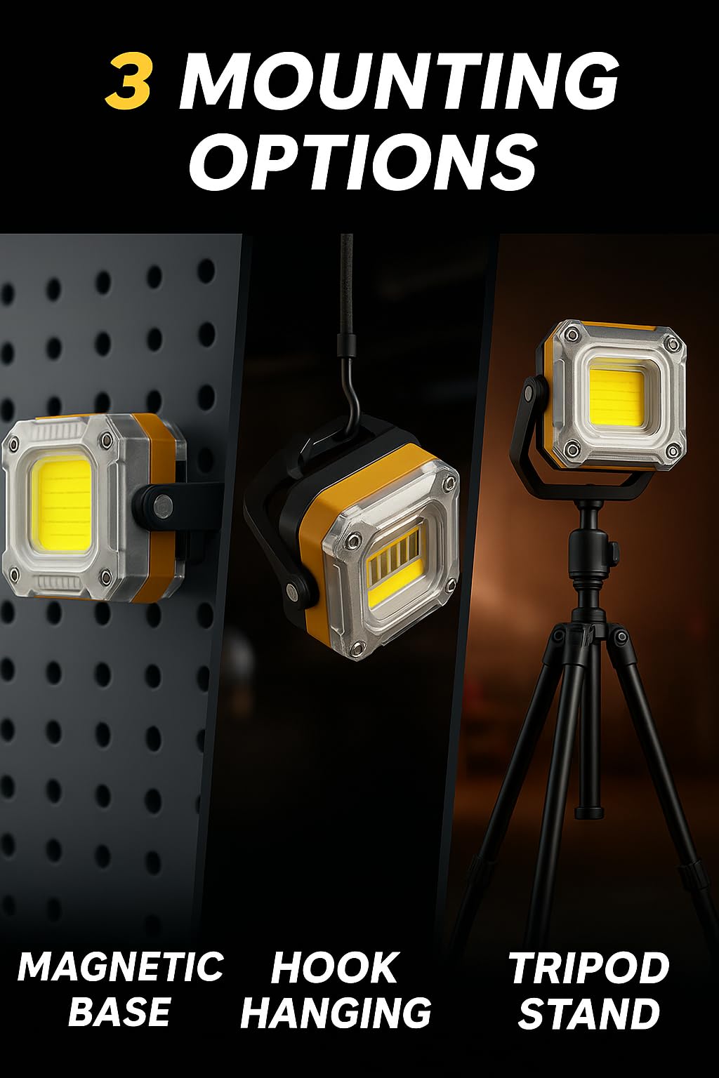 2 Pack Rechargeable LED Work Light V10646