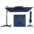 10 FT Navy Blue Cantilever Patio Umbrella U6788