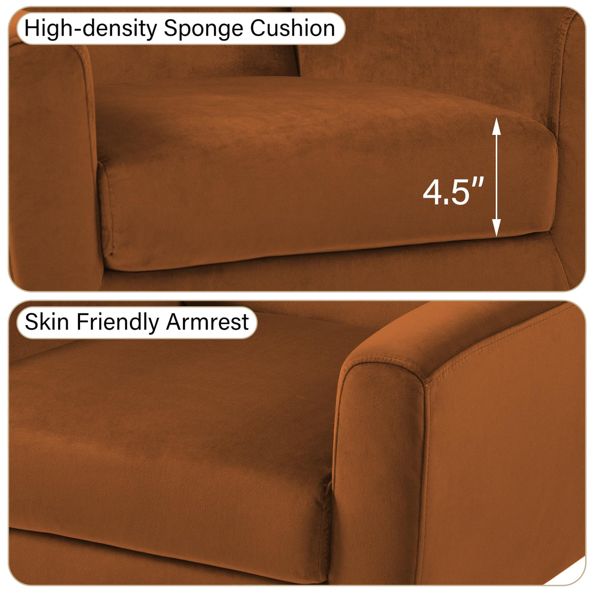 Accent Chairs Set of 2 Terracotta O3998