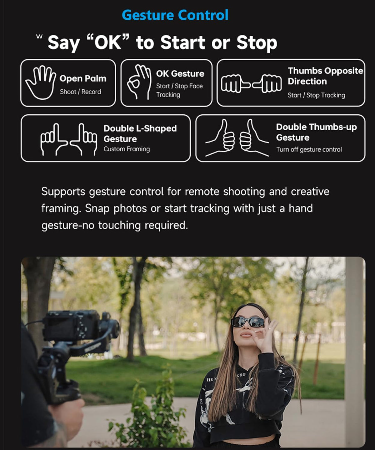 3-Axis Gimbal Stabilizer with AI Tracking and Detachable Handle G538