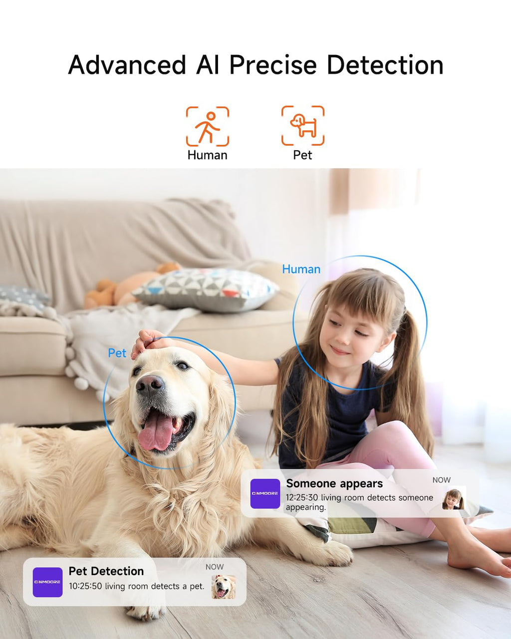 2 Pack 2.5K Indoor Security Cameras with Pan Tilt Night Vision 2-Way Audio L80826
