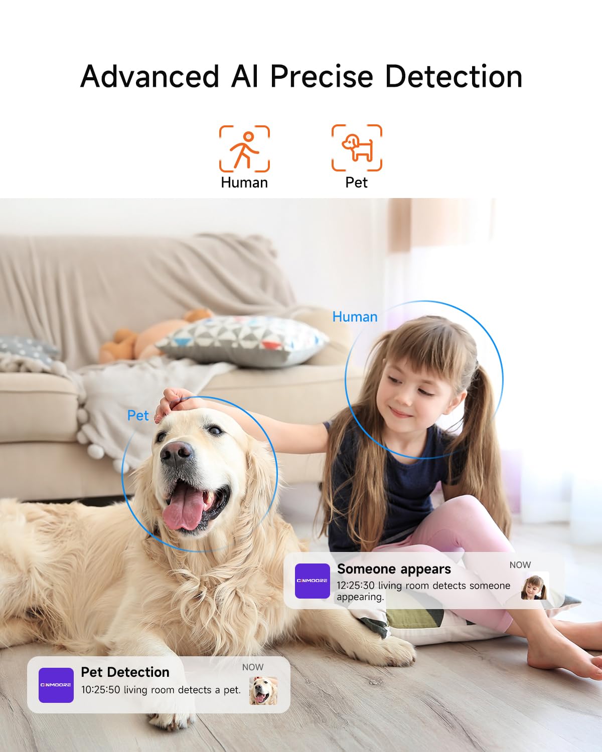 2 Pack 2.5K Indoor Security Cameras with Pan Tilt Night Vision 2-Way Audio L80826
