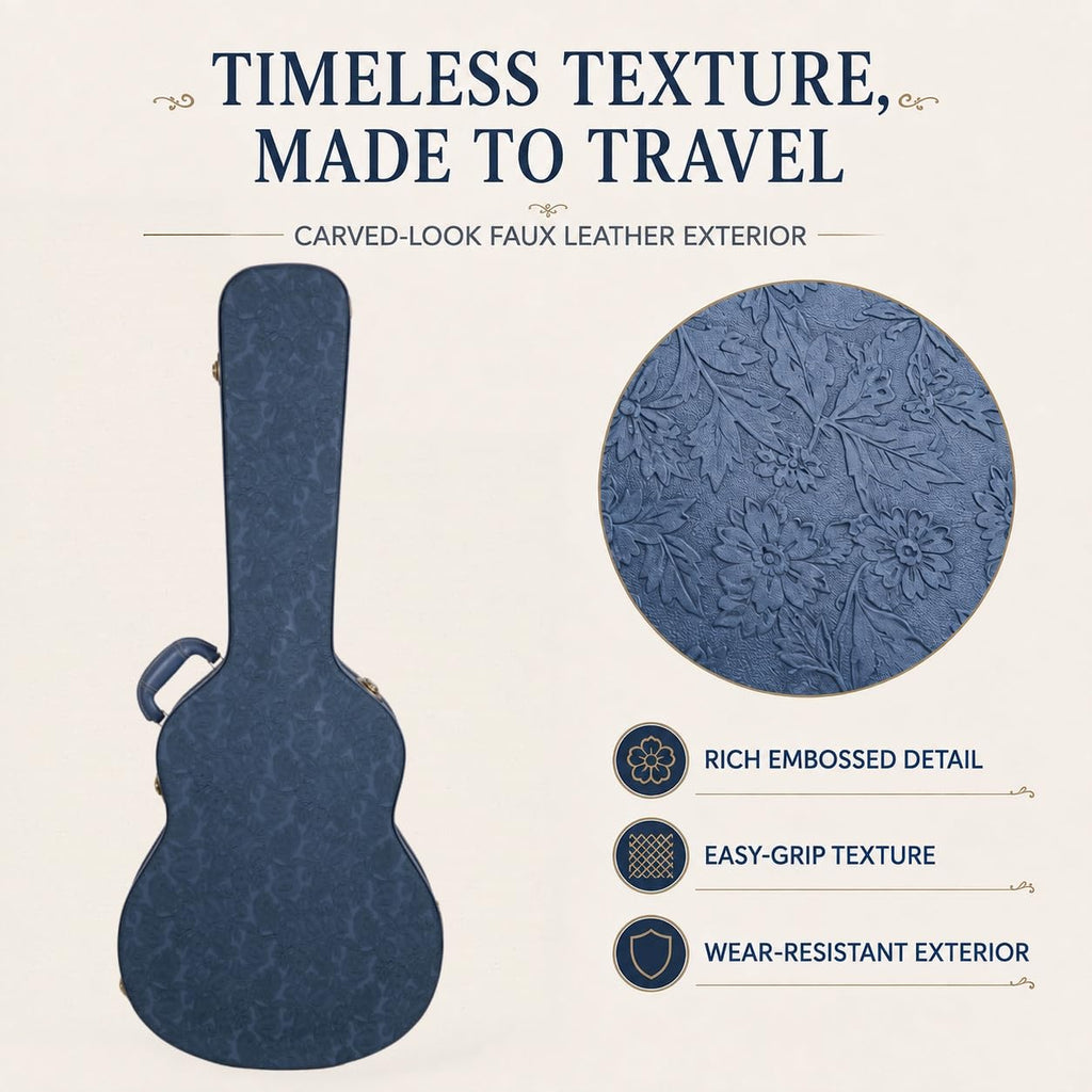 Smoke Blue Guitar Case for Semi-Hollow Electric Guitars C25081