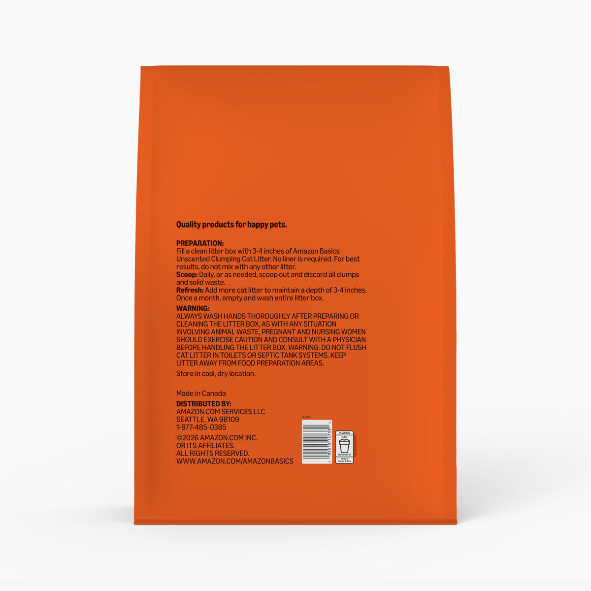 Unscented Clumping Cat Litter 14 lb Bag V3505