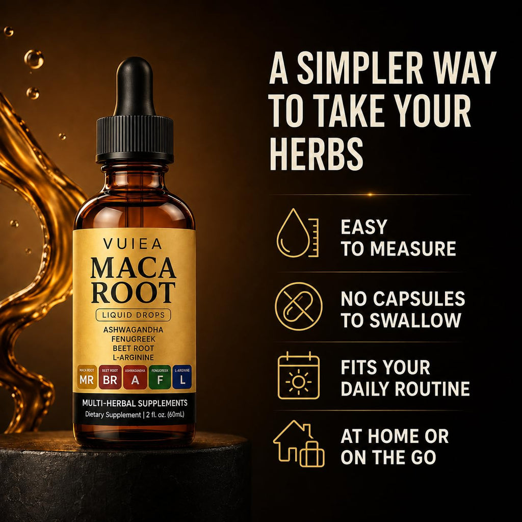 Maca Root Drops 5-in-1 Herbal Supplement 2 Fl Oz H80245