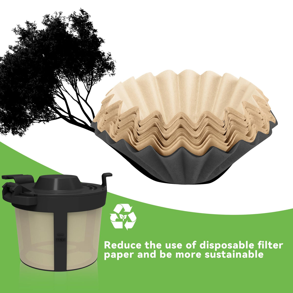 Basket Filters for Ninja Coffee Filter, 1 Pack D525