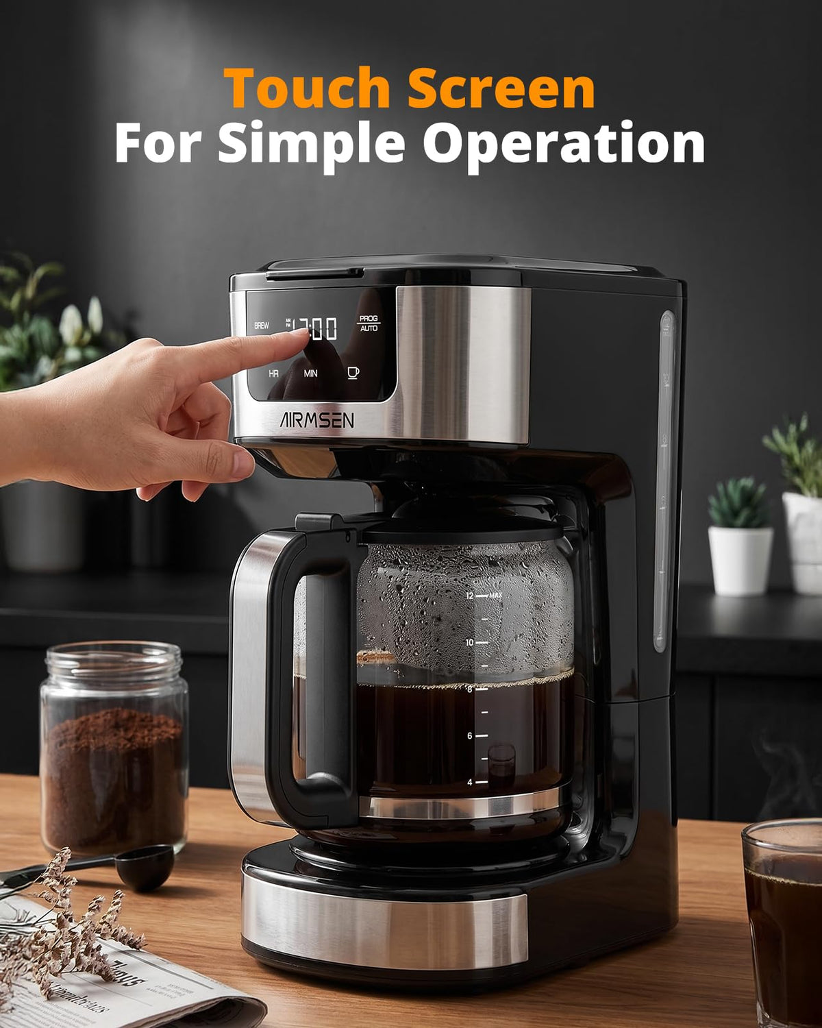 12-Cup Programmable Drip Coffee Maker L1254