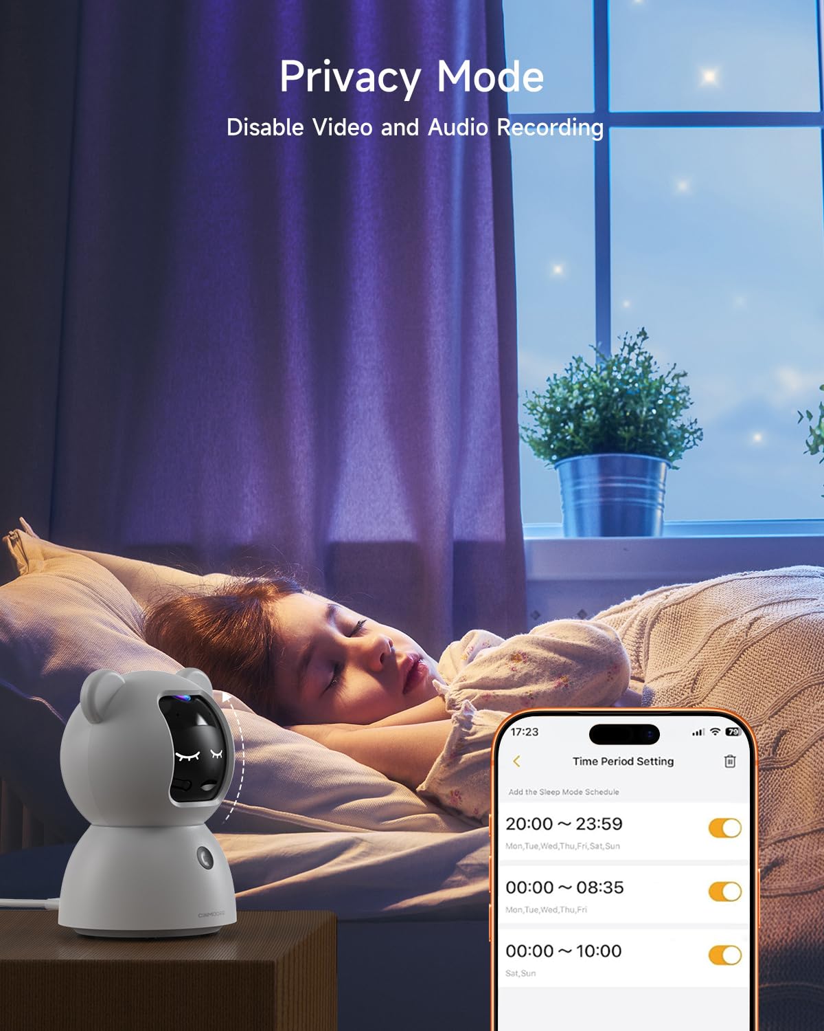2 Pack 2.5K Indoor Security Cameras with Pan Tilt Night Vision 2-Way Audio L80826