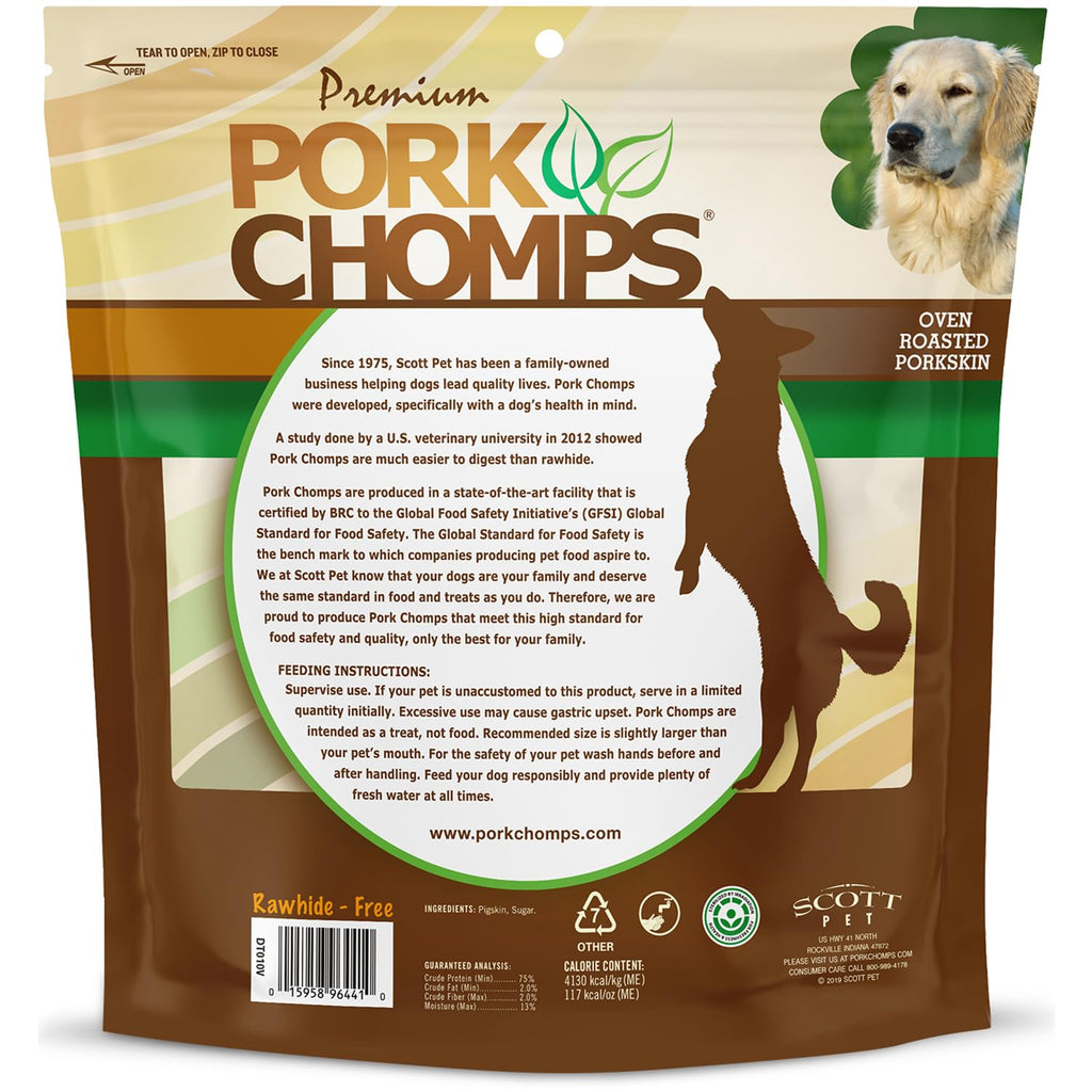 Roasted Pork Skin Dog Chews 6in Twists 15 Count T5916