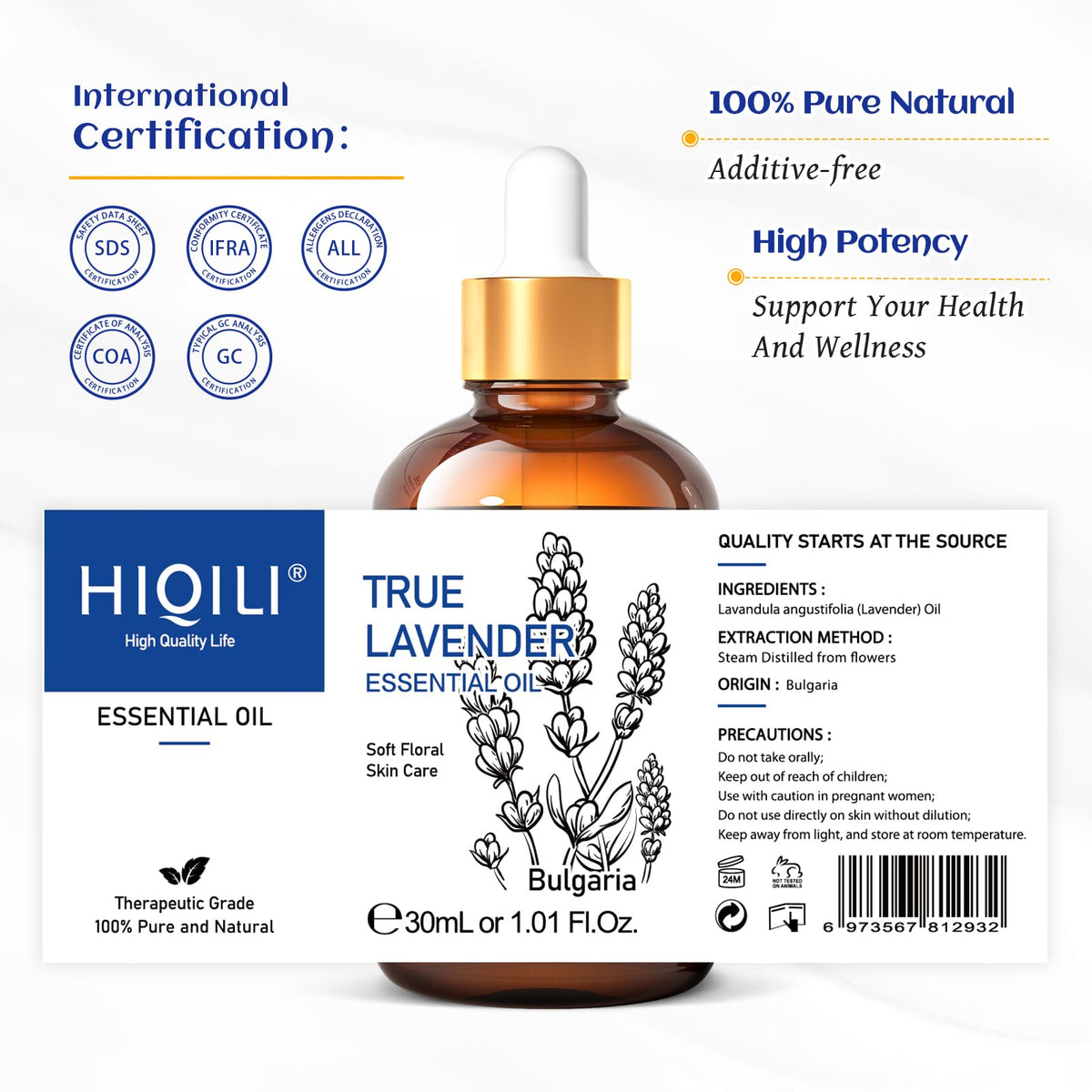 30ML Lavender Essential Oil & 150ML Pomegranate Fragrance Oil K4580