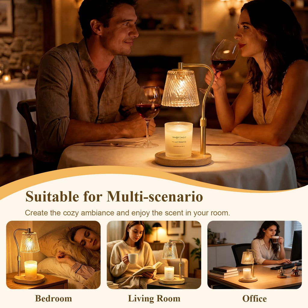 Candle Warmer Lamp with Timer and Dimmable W818115