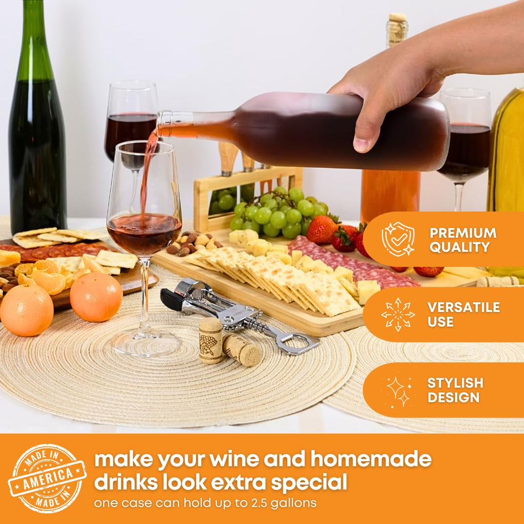 750ml Glass Bottle With Cork 6-Pack F339299