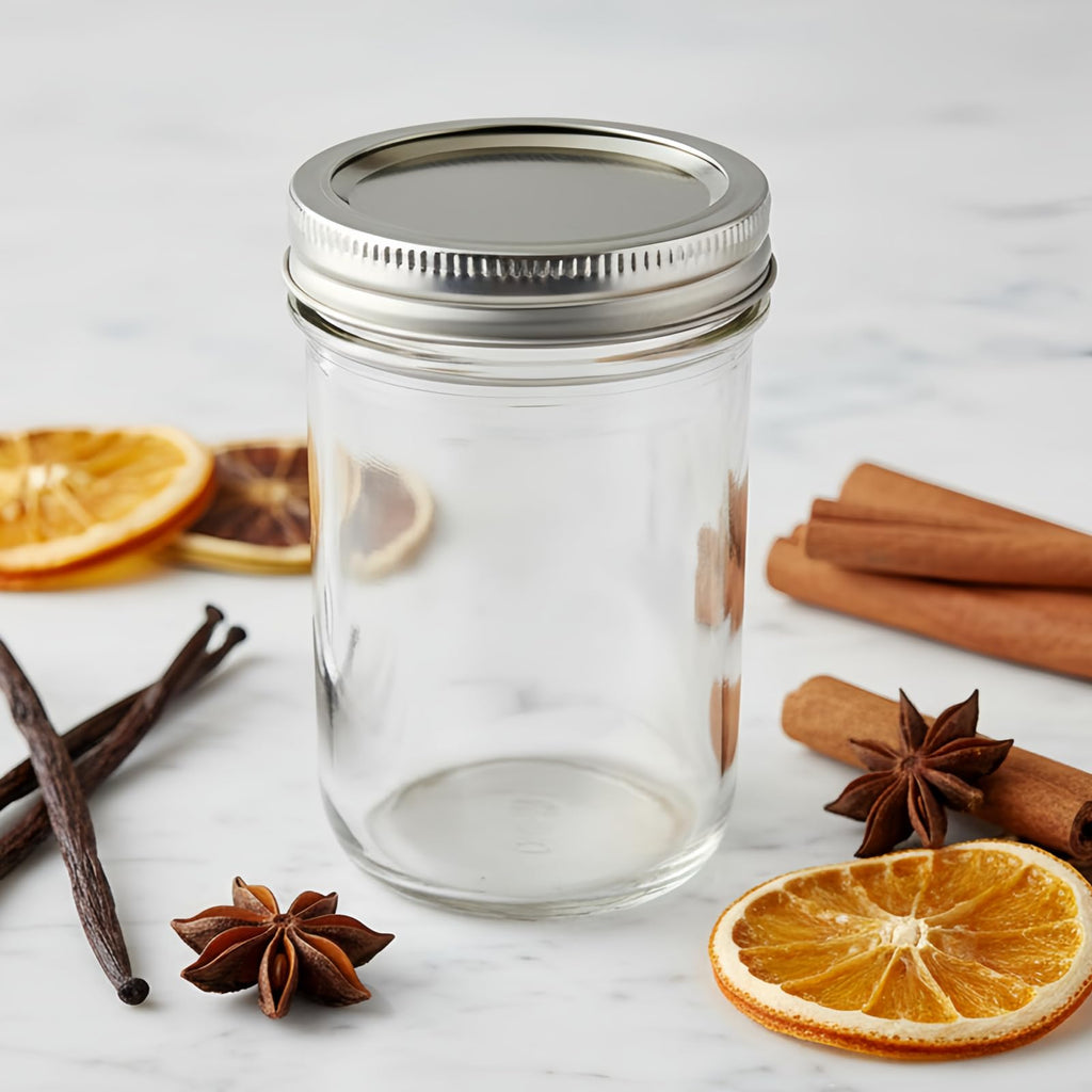 16 oz 12 Pack Wide Mouth Mason Jars with Airtight Lids I100