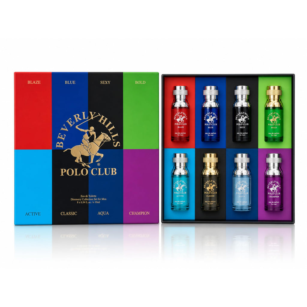8 Pc 0.34 oz Men's Cologne Gift Set W1671