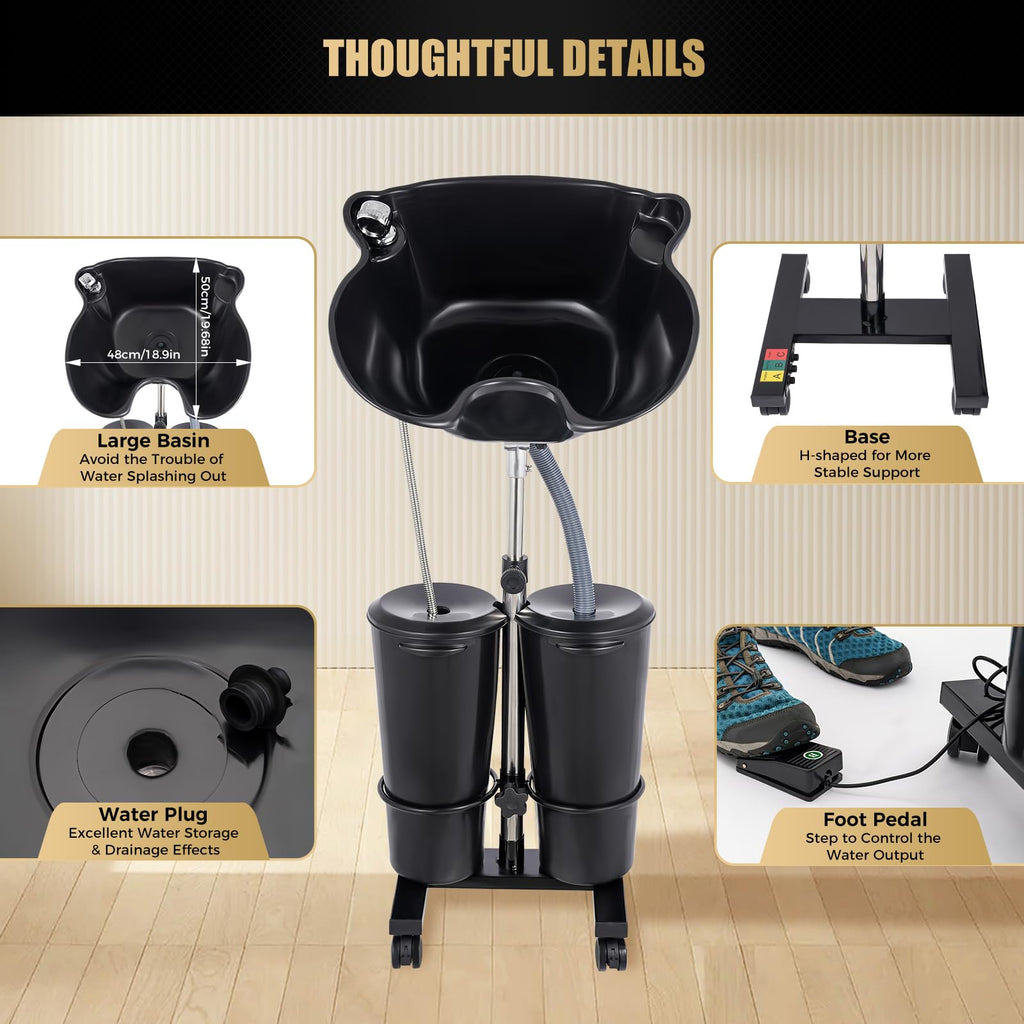 Portable Shampoo Bowl with Electric Pump S9991