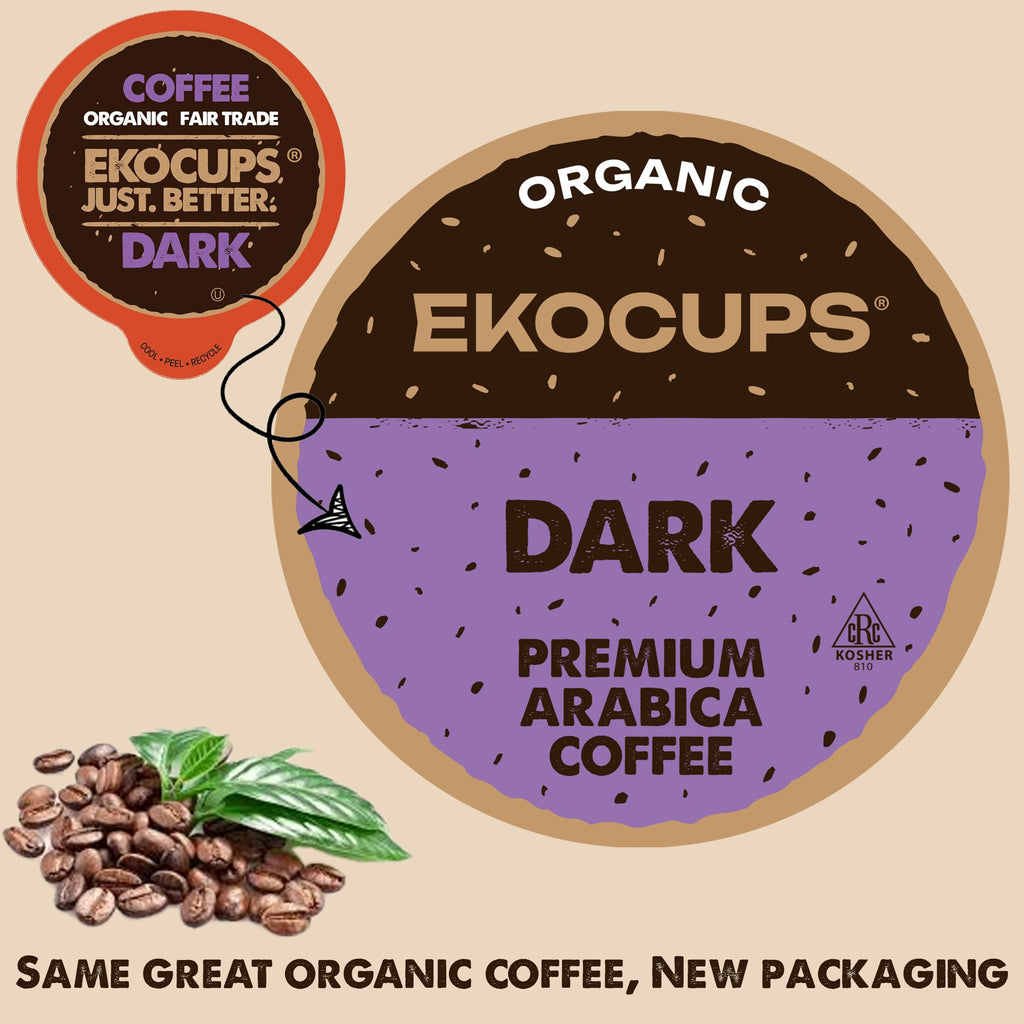 Organic Dark Roast Coffee Pods, 40 Recyclable Capsules E343715