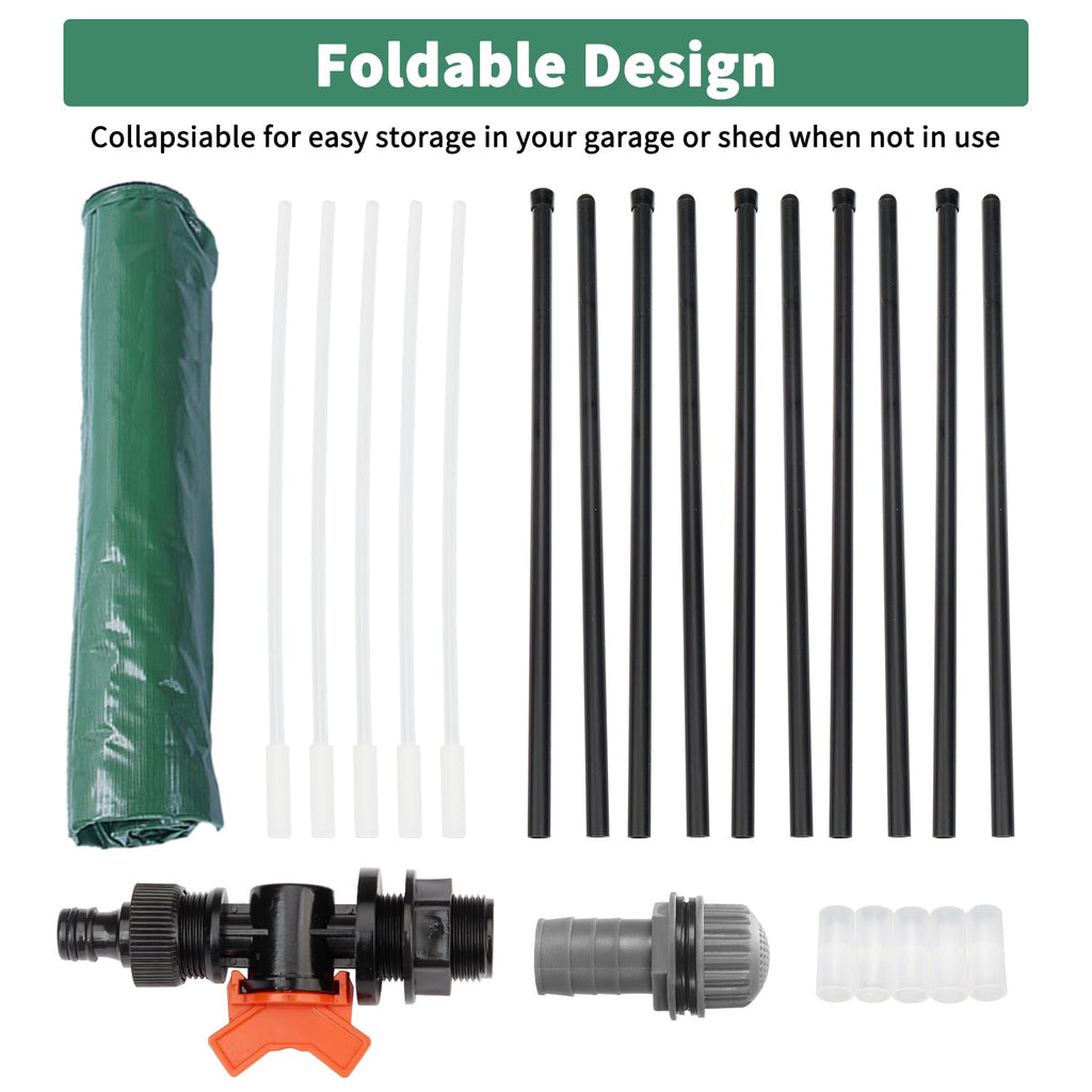 50 Gallon Foldable PVC Rain Barrel with Filter P74890