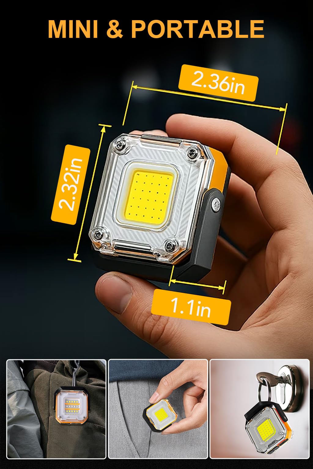 2 Pack Rechargeable LED Work Light V10646