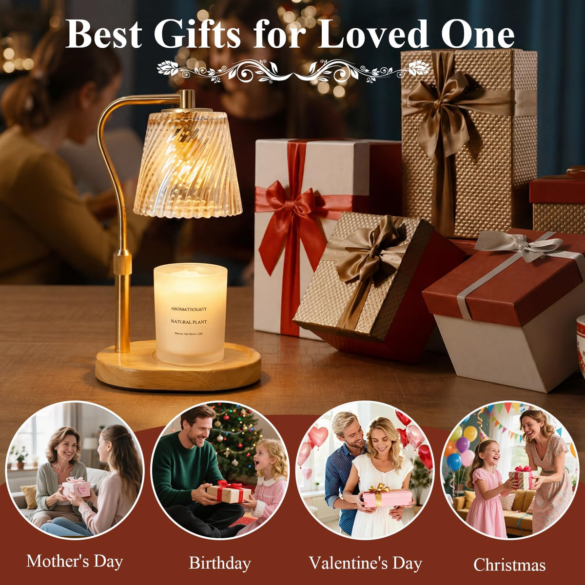 Candle Warmer Lamp with Timer and Dimmable W818115