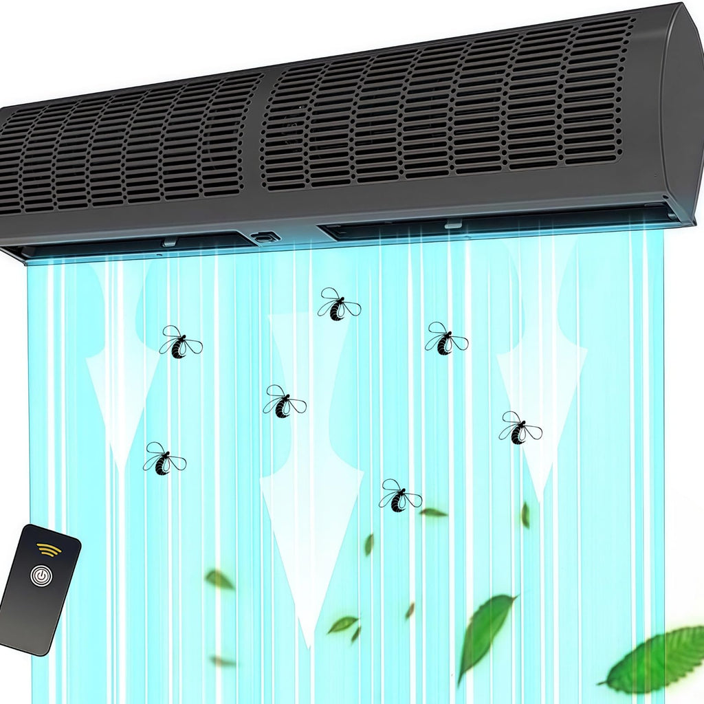 Commercial Indoor Air Curtain Fan, Black, 100CM C515