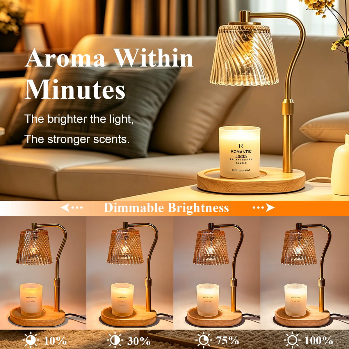 Candle Warmer Lamp with Timer and Dimmable W818115