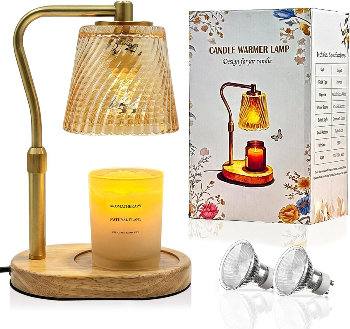 Candle Warmer Lamp with Timer and Dimmable W818115