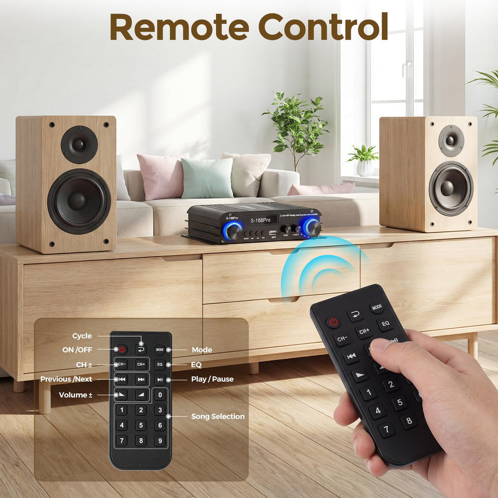2.1 Channel Stereo Audio Amplifier Bluetooth 5.0 with Remote R26790
