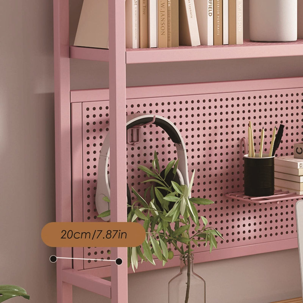 White Metal Desktop Bookshelf Q609