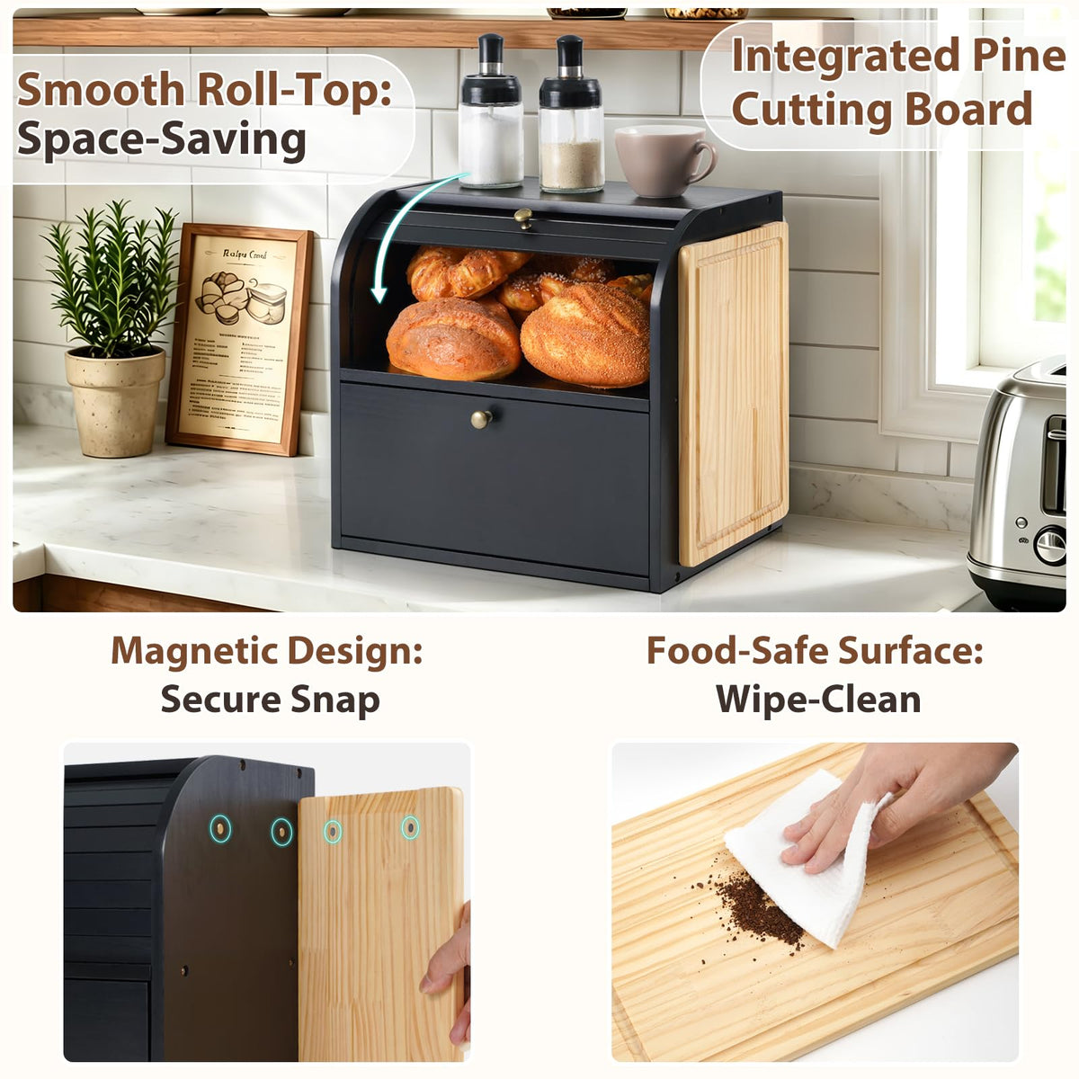 Wooden Bread Box K731